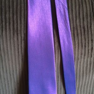 Purple silk tie